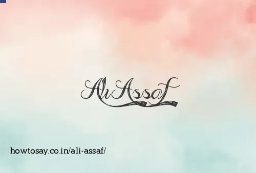 Ali Assaf