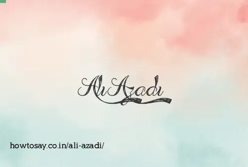 Ali Azadi