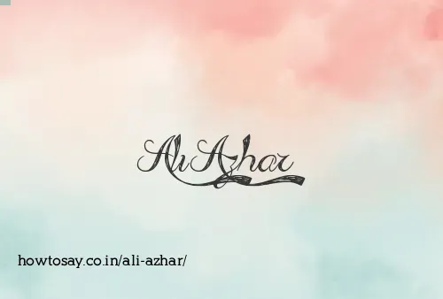 Ali Azhar