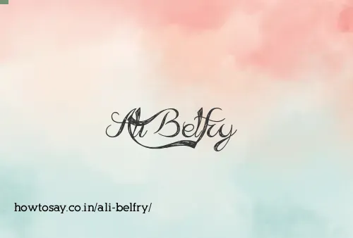 Ali Belfry