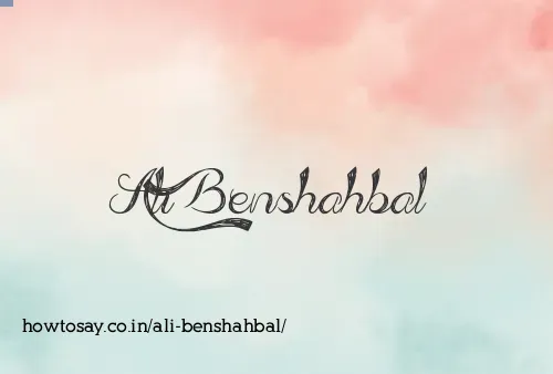 Ali Benshahbal