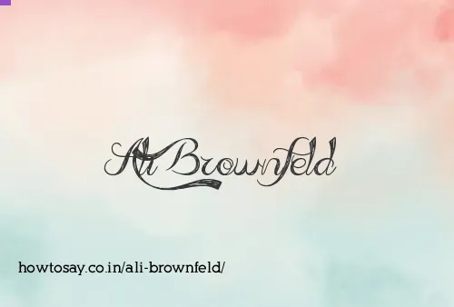 Ali Brownfeld