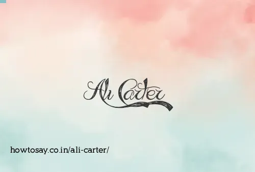Ali Carter