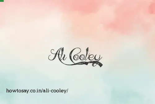 Ali Cooley