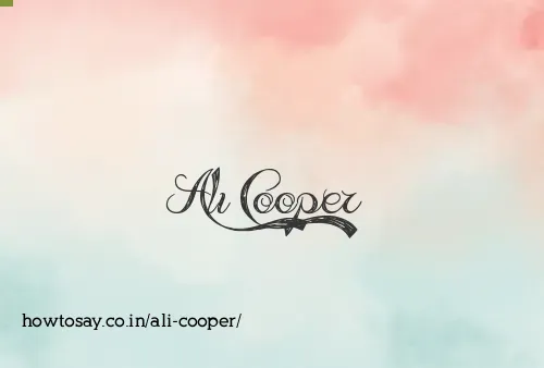 Ali Cooper