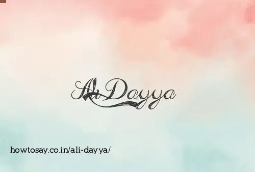 Ali Dayya