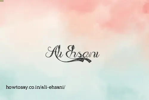 Ali Ehsani