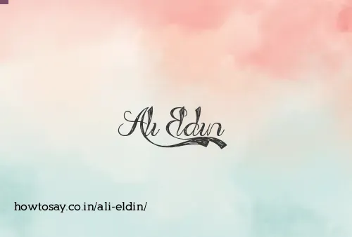 Ali Eldin