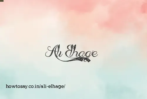 Ali Elhage