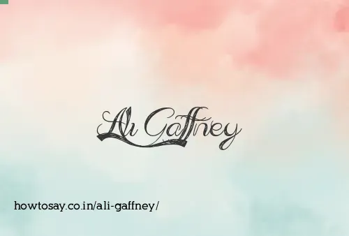 Ali Gaffney