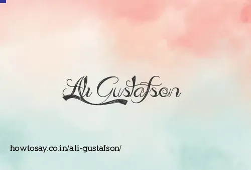 Ali Gustafson
