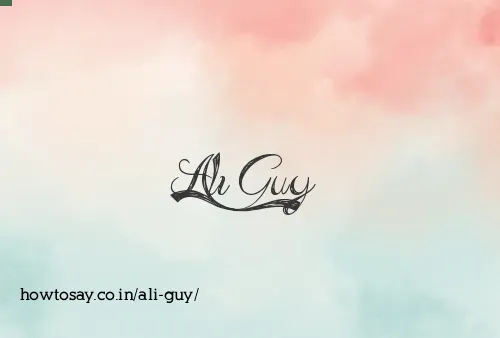 Ali Guy