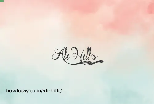 Ali Hills