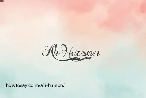 Ali Hurson