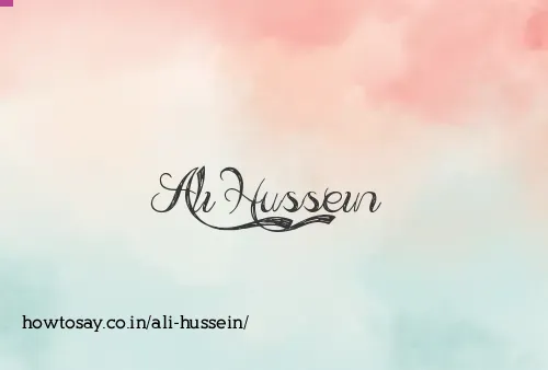Ali Hussein