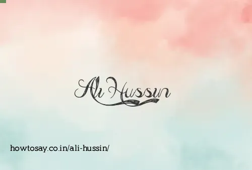 Ali Hussin