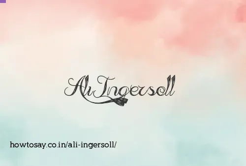 Ali Ingersoll