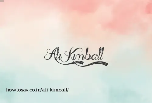Ali Kimball