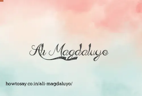Ali Magdaluyo