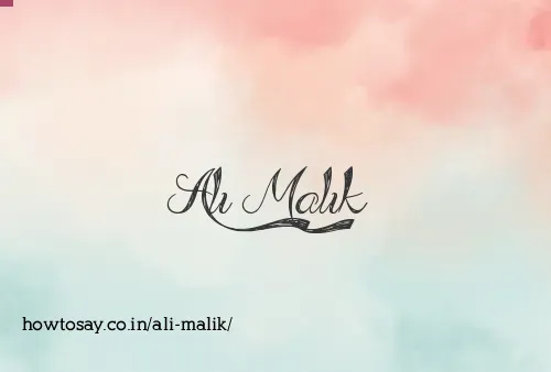 Ali Malik