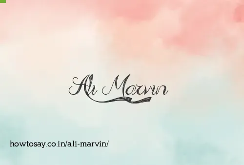 Ali Marvin