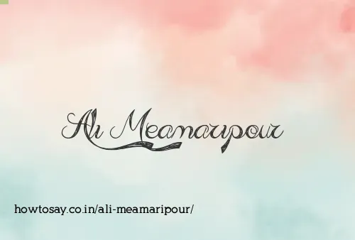 Ali Meamaripour