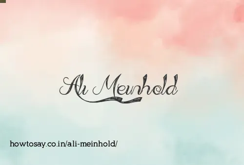 Ali Meinhold