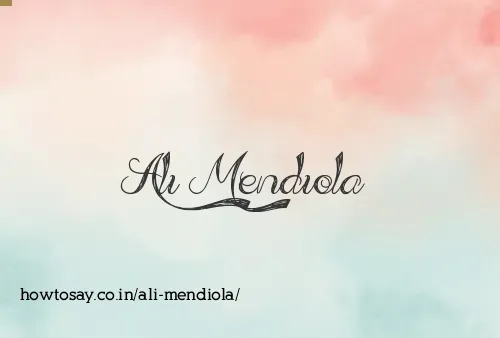 Ali Mendiola