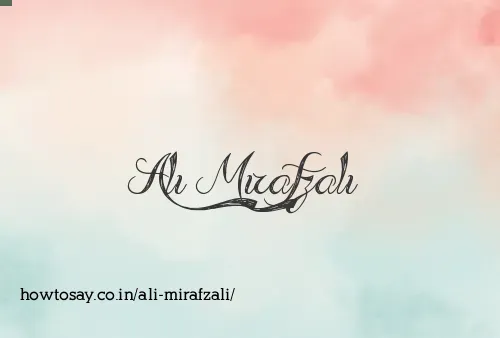 Ali Mirafzali