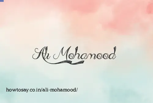 Ali Mohamood