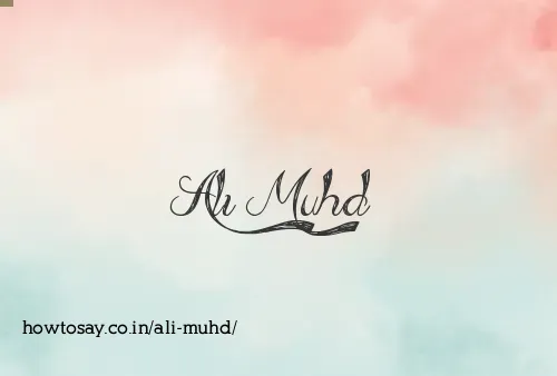 Ali Muhd