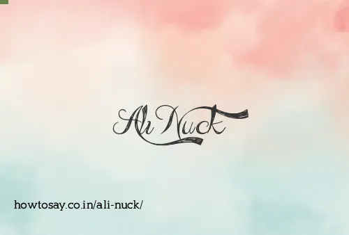 Ali Nuck