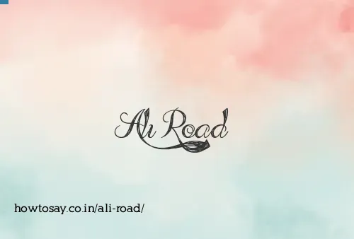 Ali Road