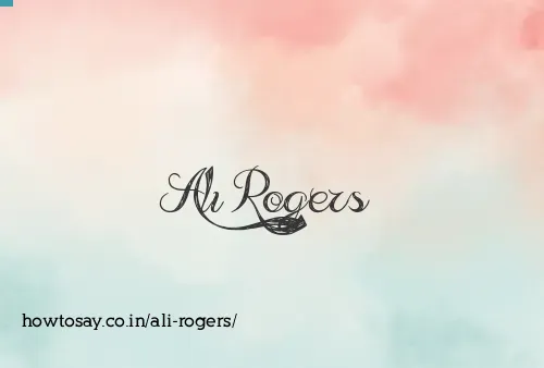 Ali Rogers