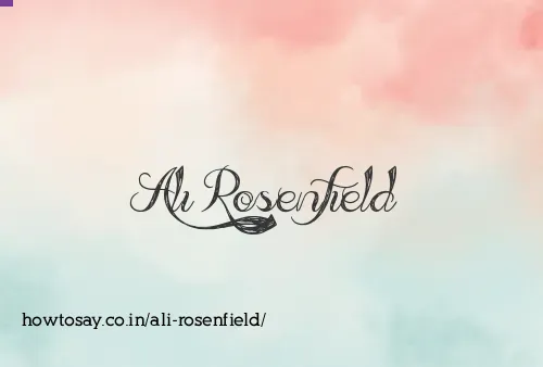 Ali Rosenfield