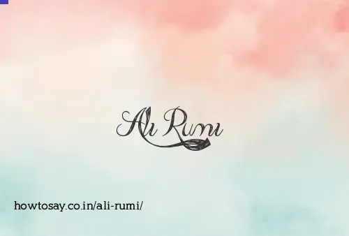 Ali Rumi