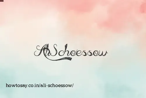 Ali Schoessow
