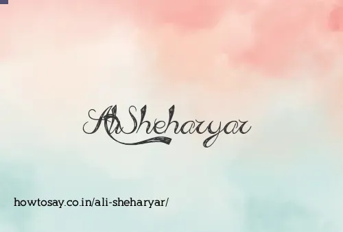 Ali Sheharyar