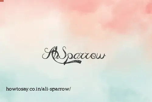 Ali Sparrow