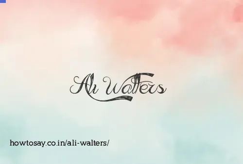 Ali Walters