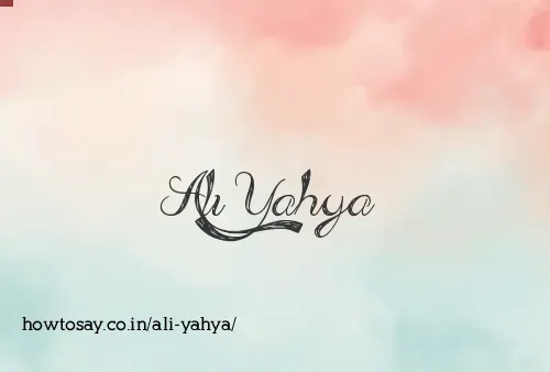 Ali Yahya