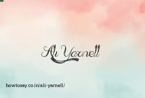 Ali Yarnell