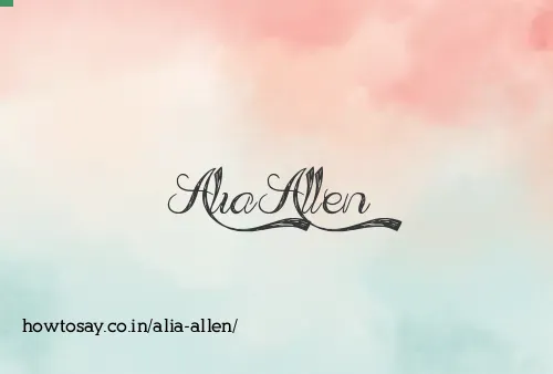 Alia Allen