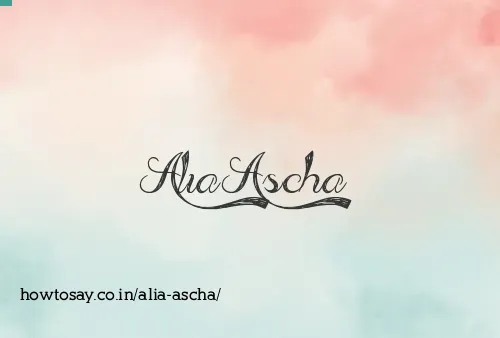 Alia Ascha