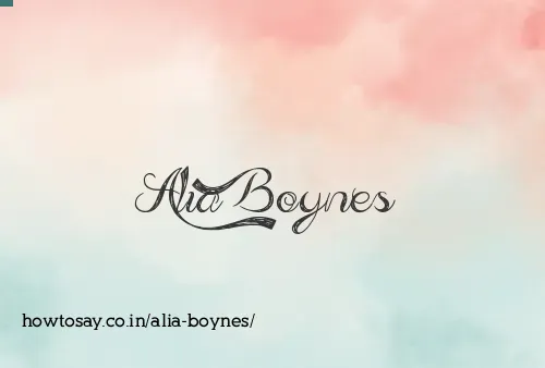 Alia Boynes