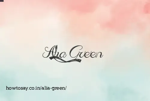 Alia Green