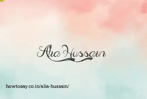 Alia Hussain