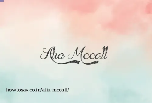 Alia Mccall