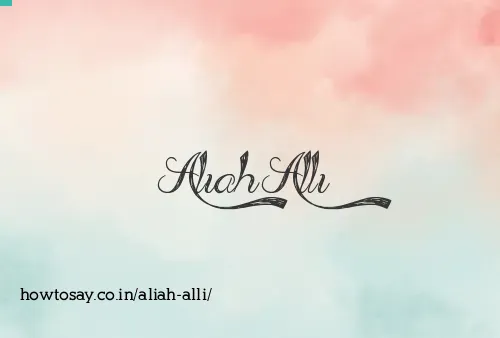 Aliah Alli