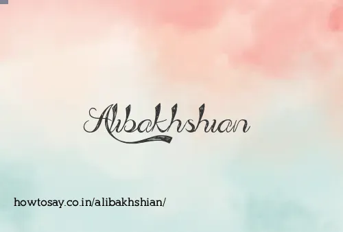 Alibakhshian